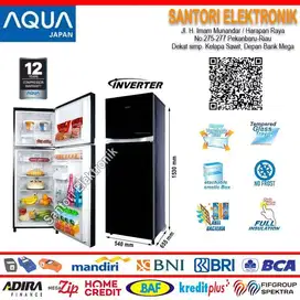 cash kredit kulkas inverter aqua 2 pintu