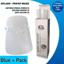 Face Shield model kacamata anti mintak plastik transparan bening ok