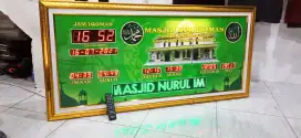 Jam sholat digital 120cm x 50cm