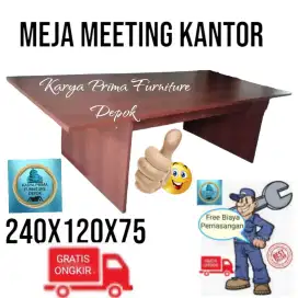 Meja Meeting Rapat cocok utk ruang kerja anda 240x120x75kuat awet baru