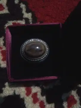 Cincin Batu Fosil Kayu Motip Sumur Bandung