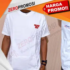 Kaus Putih Bordir Katun 100% Kualitas Tinggi