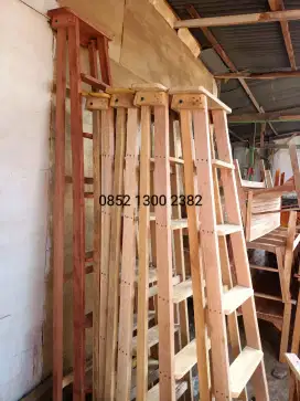 Tangga kayu lipat kursi kayu kursi bambu