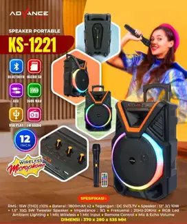 Speaker Advance KS-1221 12 Speaker Meeting Portable Karaoke