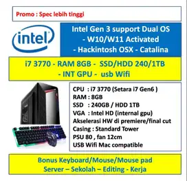 Promo pc rakitan i7 pc rakitan intel core i7 budget selevel gen4 gen6