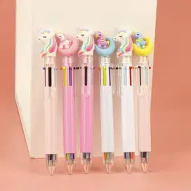 Mainan Anak TK Play Group Pulpen Unicorn 6 Warna Ballpoint viral