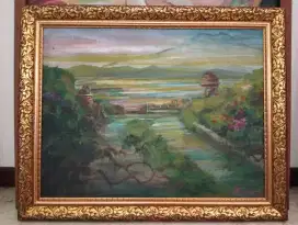 Lukisan ' pemandangan ' oil color on canvas