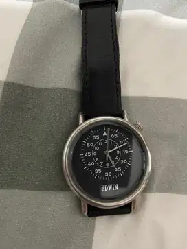 [ORI] Jam tangan pria hitam merk EDWIN