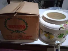 GUCI DISPENSER GALON KERAMIK MOTIF TIMBUL NAKATO Asli mulus