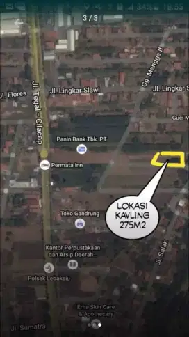 Di jual murah tanah 2 Kavling luas 275m2 SHM di procot slawi tegal