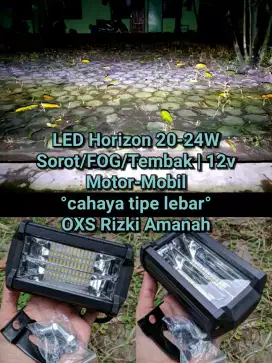 Lampu LED sorot Horizon Tembak Foglamp motor mobil senja kota h4 h11