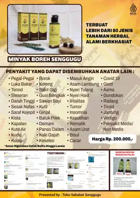 Herbal Senggugu Alternatif Penyakit Medis dan Non Medis