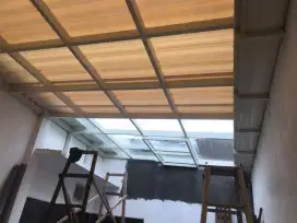 Kanopi sliding buka tutup terbaru bahan kaca tempered