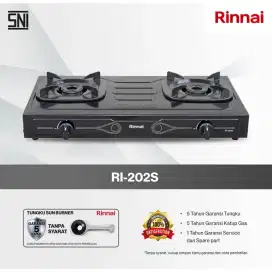 Ready kompor rinnai 2 tungku ri-202S bjm bsa cod