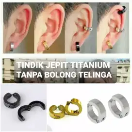 Anting Tindik Jepit Titanium Pria dan Wanita
Anting Magnet