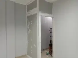 Partisi gypsum + pintu kaca