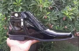 Sepatu Pantofel Boots Mengkilap Tanpa Semir Dinas Security