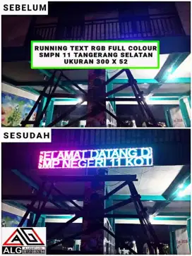 Running text full colour sekolah