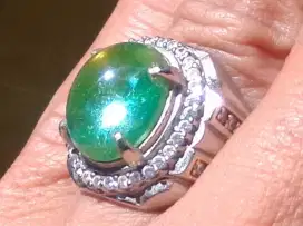 Cincin Batu Akik Green AQuamarine