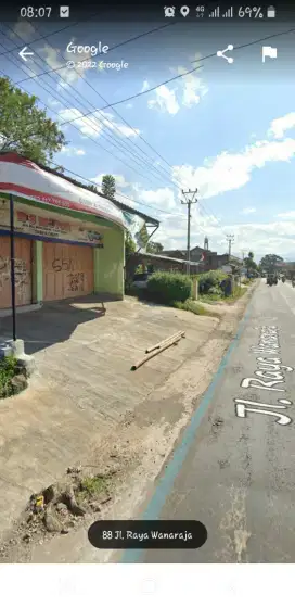 B U ruko/gdng bons mbl lok strategis depan jln raya provinsi