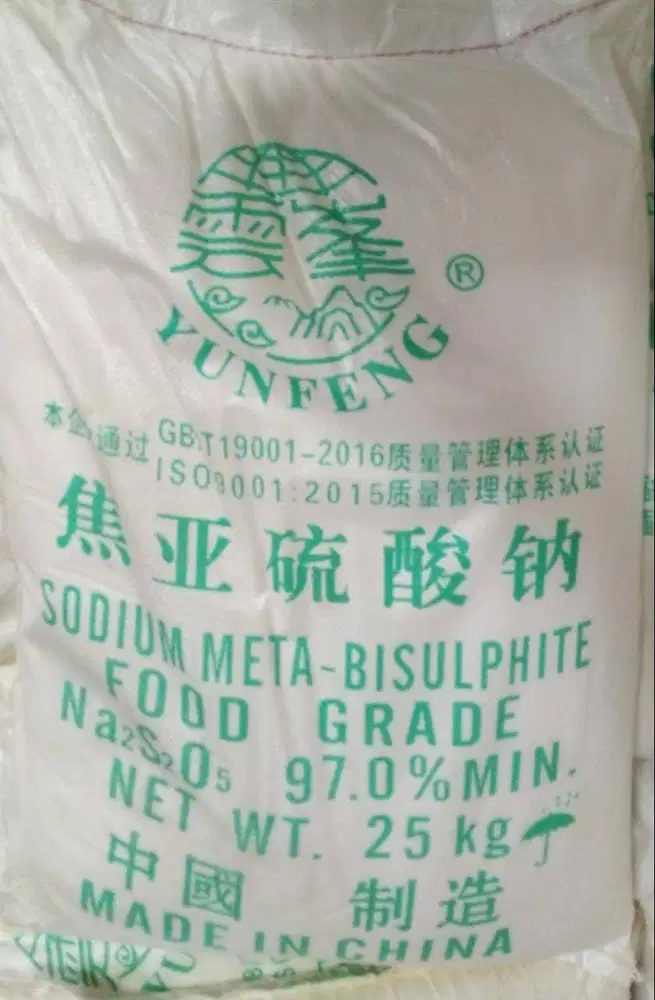 Jual bahan kimia sodium metabisulfyte,metabisulfit sak 25 kg, ex-china