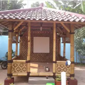 Pembuatan saung gajebo