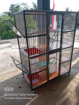 Kandang kucing alumunium 2 pintu