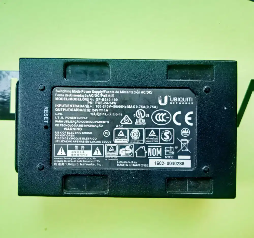Poe Ubiquiti 24V 1A