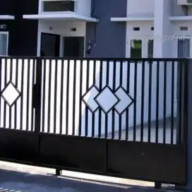 Pembuatan pagar tralis pintu kanopi