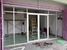 Partisi kaca pintu kaca pintu aluminium kaca tempered