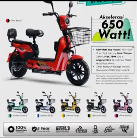 Promo Sepeda Listrik Genio Attura G1 terlaris bergaransi (Hanya Cash)