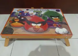 Meja lipat kayu anak2 bergambar angry bird