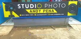 Reklame, papan nama, huruf timbul neon box, sign led