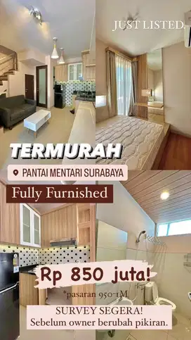 Dijual cepat paling murah ??rumah di pantai mentari full furnish