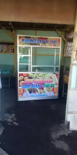 Gerobak jus buah gratis gambar desain dan cetak nama