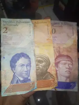 Uang Kertas Rep.Bolivia Venezuela