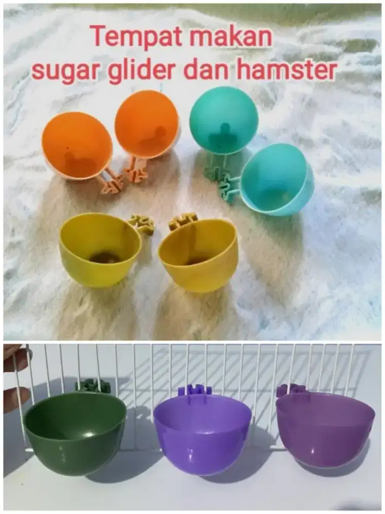 Tempat Makan Jepit Kandang ( Hamster, Landak, Sugar Glider, Dll )
