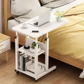 taffhome meja rak laptop adjustable portable desk 2 racks