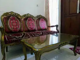 Kursi Ruang Tamu kayu Jati Jepara antik elegan