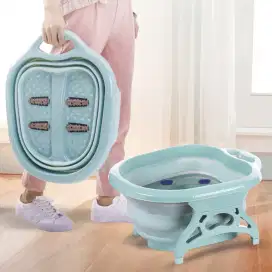 cyan baskom air lipat rendam kaki pedicure manicure spa poldable