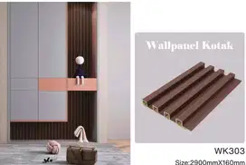 WALLPANEL WPC KISI KAYU DEKORASI DINDING UKURAN 16CM x 2,9METER