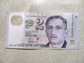 Koleksi Uang Asing 2 Dolar Singapore