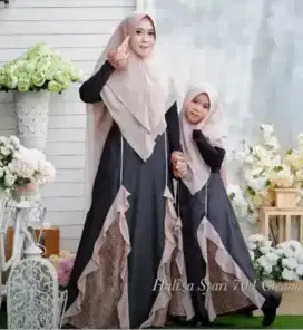 Haliza syarie original, couple gamis ibu dan anak. Preloved