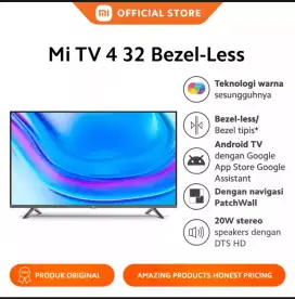 Xiaomi MiTV 4 Bezelles 32 (L32M6) Netflix YouTube Remote Voice (BARU)