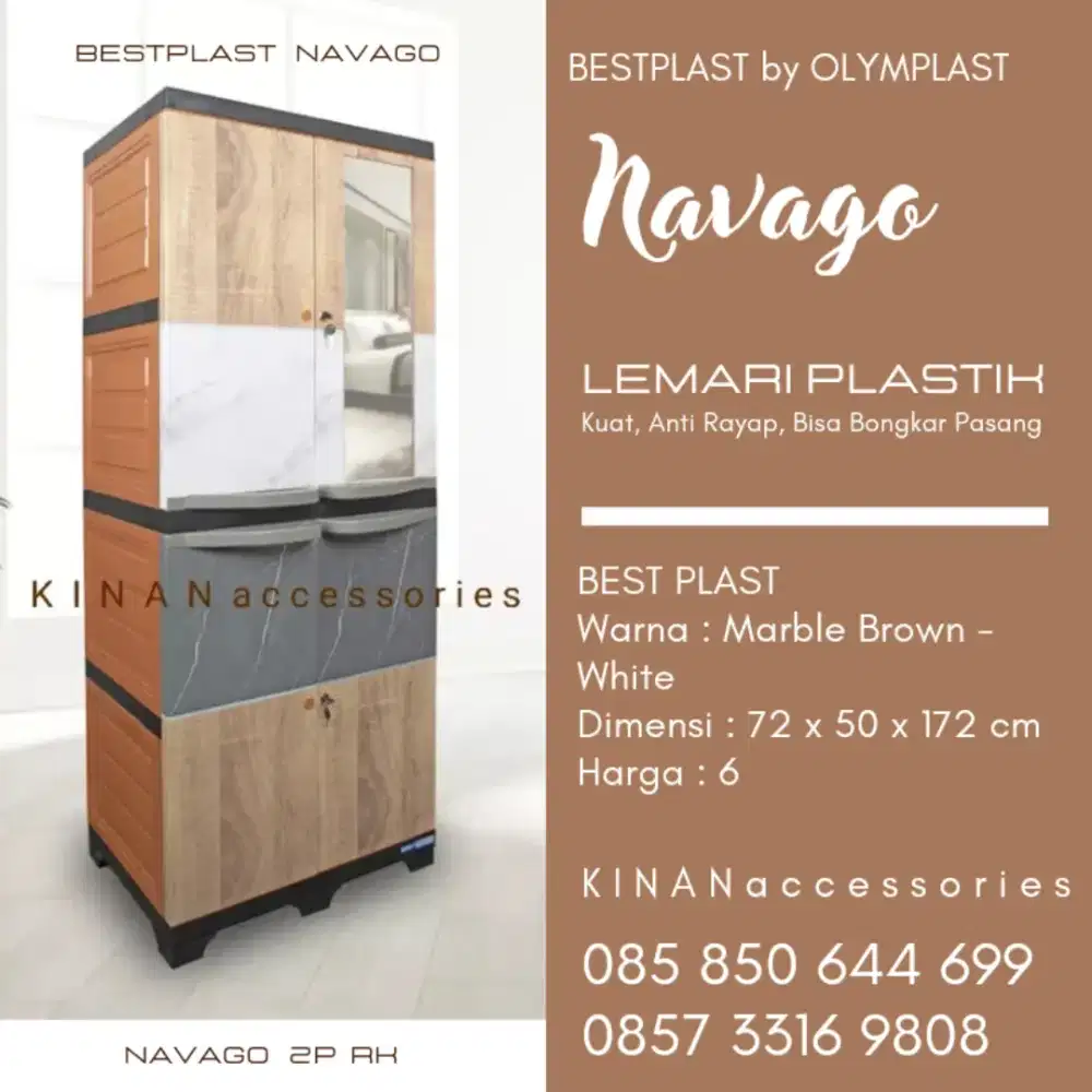 Lemari Plastik Bestplast Tipe Navago