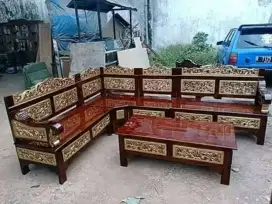 Korsi sudut mahkota kayu jati