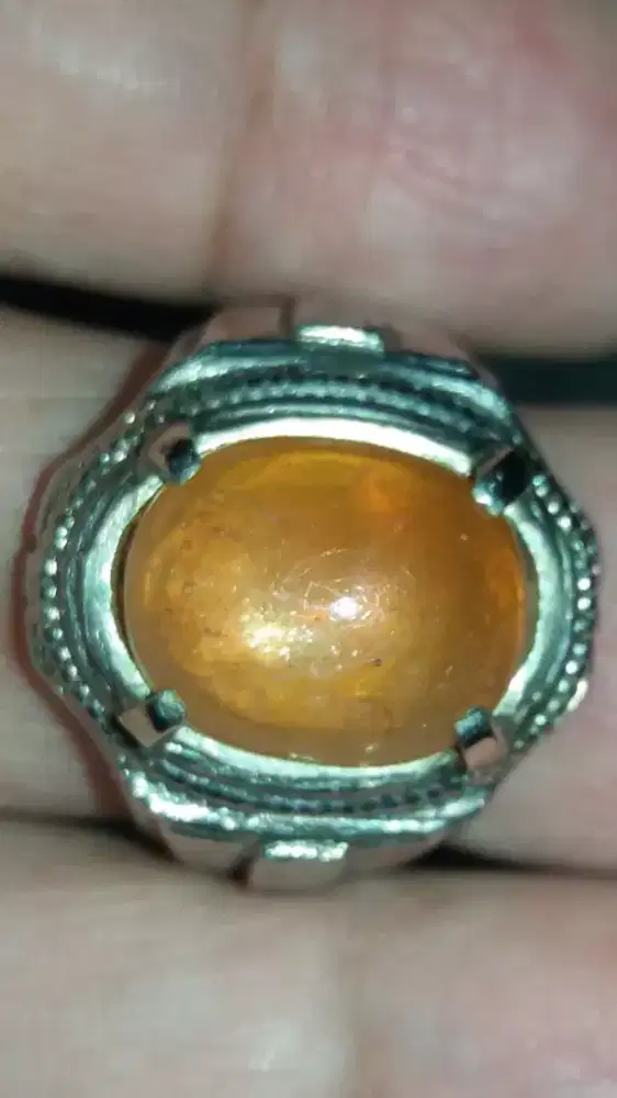 Jual Batu Cincin Yellow Sapphire Crystal Top