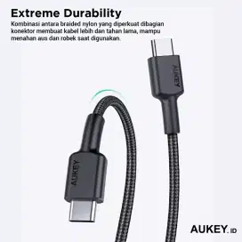 AUKEY USB C to Type C 3A Nylon 1m / 2m Ori