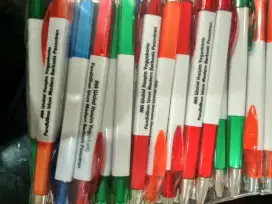 Souvenir bolpen kotak murah bonus sablon