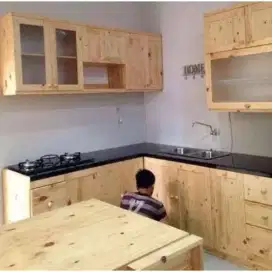 KITCHEN SET KAYU JATI BELANDA TERMURAH CUMA 1,5 JUTAAN AJA